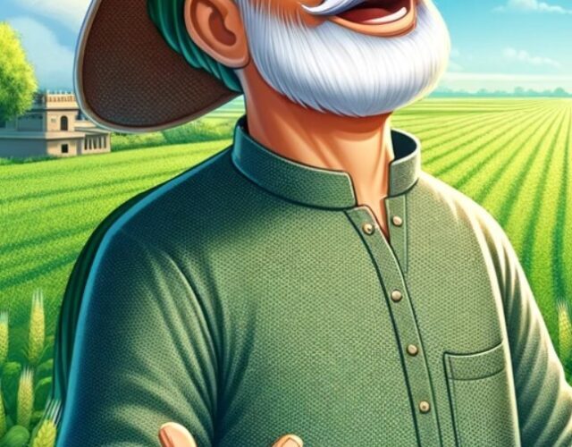 image of a happy farmer in India