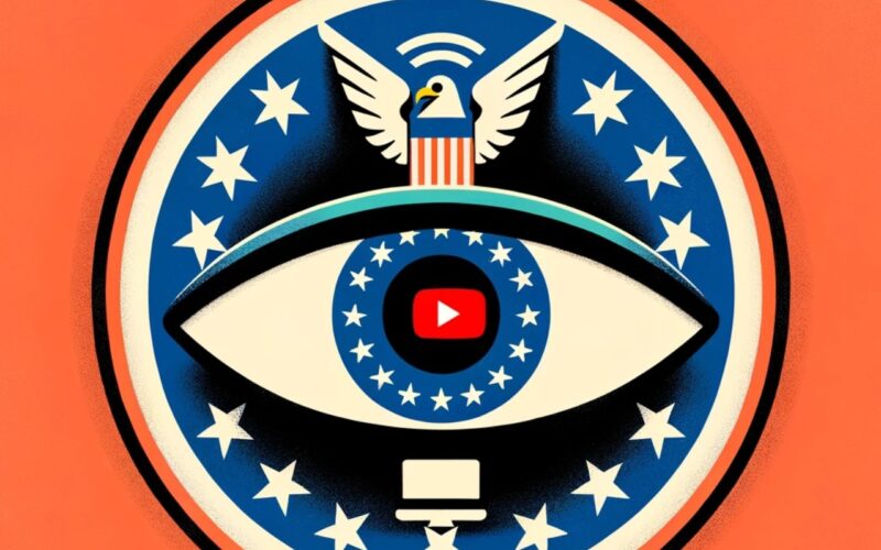 an image showing government spying on people through youtube and other social media apps