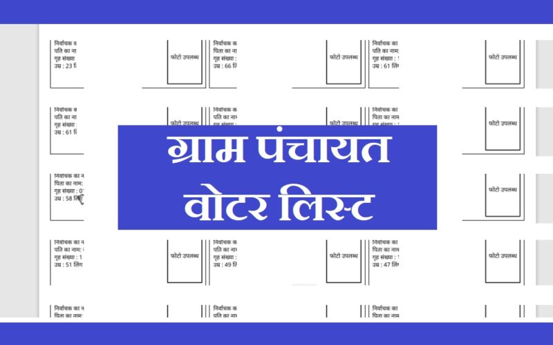 gram panchayat voter list download